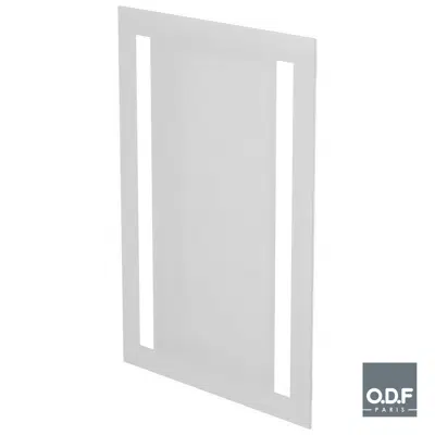 afbeelding voor Mirror with 2 vertically integrated LED light bands and defogger 60 x 85cm