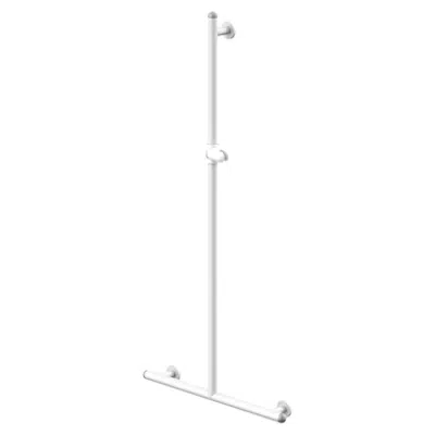 Image pour Barre de douche verticale avec curseur Ø32mm - 60 x 120cm White Techni-Safe