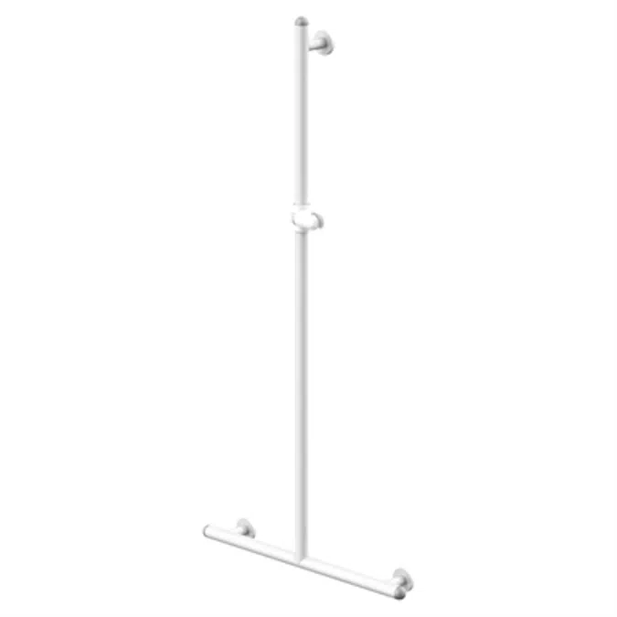 Barra de apoyo vertical con suporte de ducha deslizante Ø32mm - 60 x 120cm White Techni-Safe