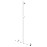 grab rail vertical with slider for shower head ø32mm - 60 x 120cm white techni-safe