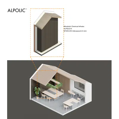 изображение для Restaurant Space ALPOLIC/fr MT405-G15 Zebrawood