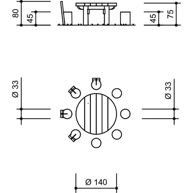 Stool without back | Playground Equipment | Seating