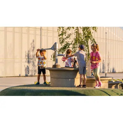 Image for Round Water Basin with 1 opening | Playground Equipment | Water Play Installation