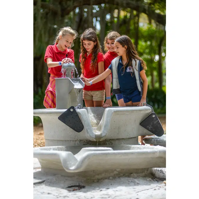 Round Water Basin with 1 opening | Playground Equipment | Water Play Installation