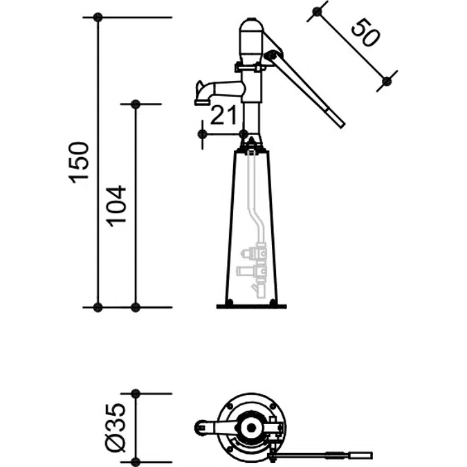 Playground Pump with integrated connection to mains water | Playground Equipment | Water Pump