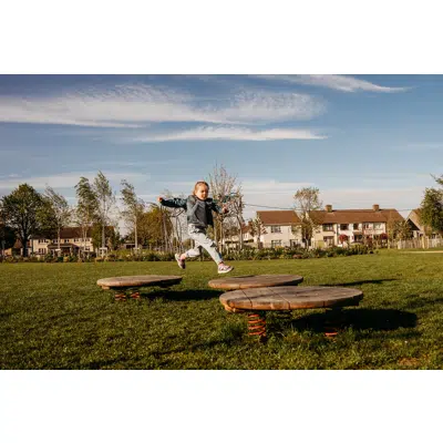 Image for Jumping Disc | Playground Equipment | Round Spring Platforms