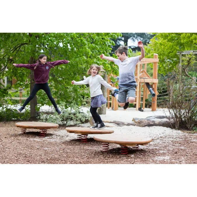 Jumping Disc | Playground Equipment | Round Spring Platforms