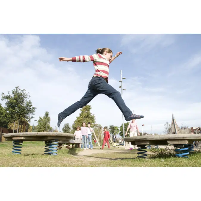 Jumping Disc | Playground Equipment | Round Spring Platforms