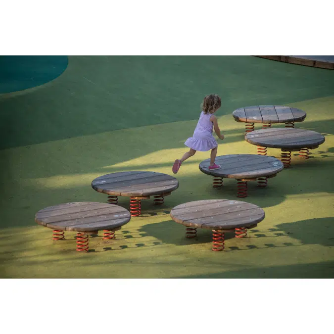Jumping Disc | Playground Equipment | Round Spring Platforms