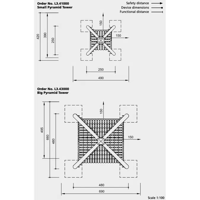 Small Pyramid Tower | Playground Equipment | Play Tower