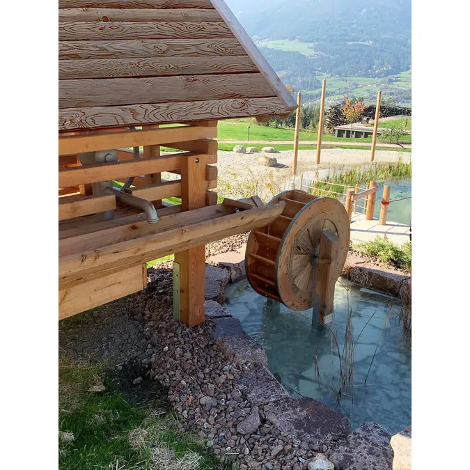 Mill House with Crank Handle Pump and Mill Wheel | Playground Equipment | Water Play House
