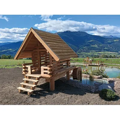 Image for Mill House with Crank Handle Pump and Mill Wheel | Playground Equipment | Water Play House