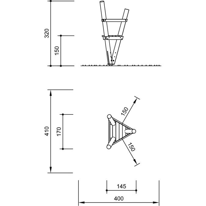 Middle Triangular Platform | Playground Equipment | Play Platform