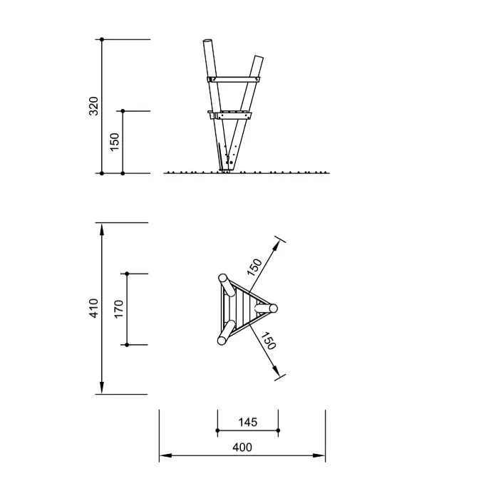 Middle Triangular Platform | Playground Equipment | Play Platform