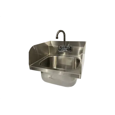 Image for Stainless steel hand wash basin with splashback
