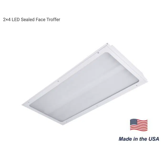 LED Sealed Face Troffers 1x4, 2x4, 2x2