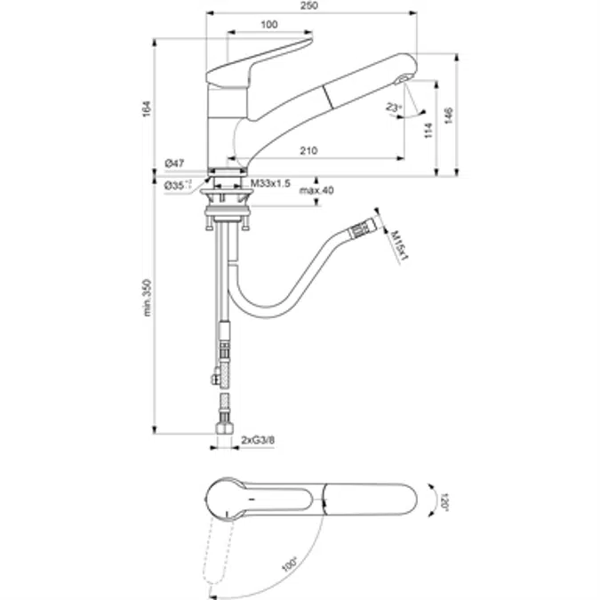 OKYRIS - Single hole sink tap