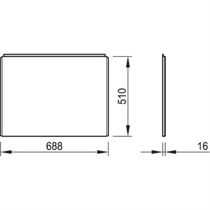 UNILUX - Side apron 75 cm