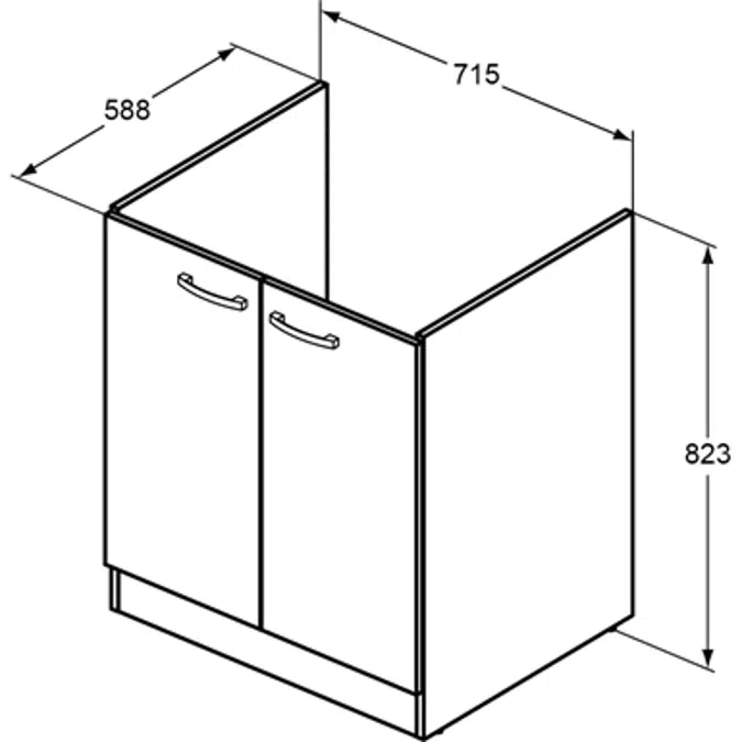 LAGO - Cabinet for tray 75 cm