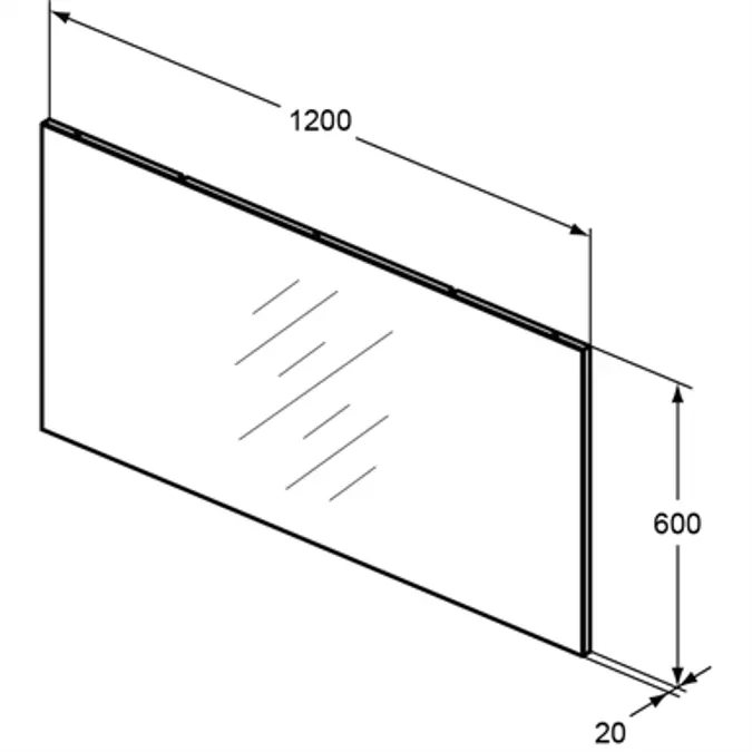 ULYSSE - 120 x 2 x (H) 60 cm