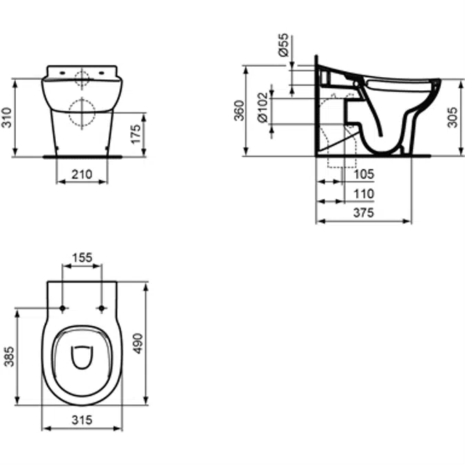 CONTOUR 21 - Cuvette indépendante Enfant