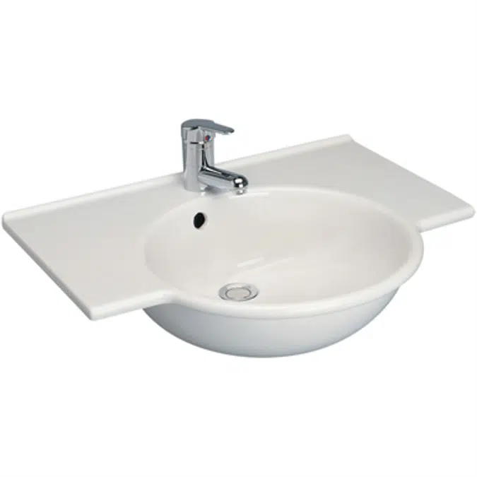 Sapho Lavabo pour personnes à mobilité réduite 650 mm avec trop-plein