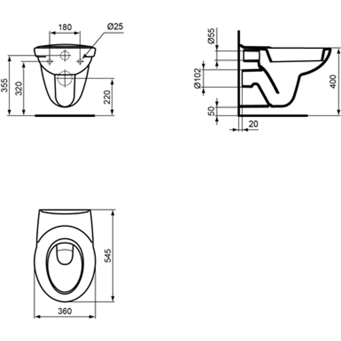 ESCULAPE - Suspended bowl 54,4 x  36,1 cm