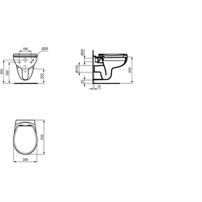 MATURA - Hanging bowl pack without flange