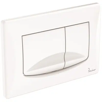 bilde for SOLEA M2 F/PLATE DUAL/FLUSH WHITE - PO