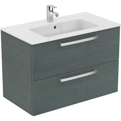 画像 Ulysse Ens Meuble 80Cm 2 Tiroirs Blc Bri
