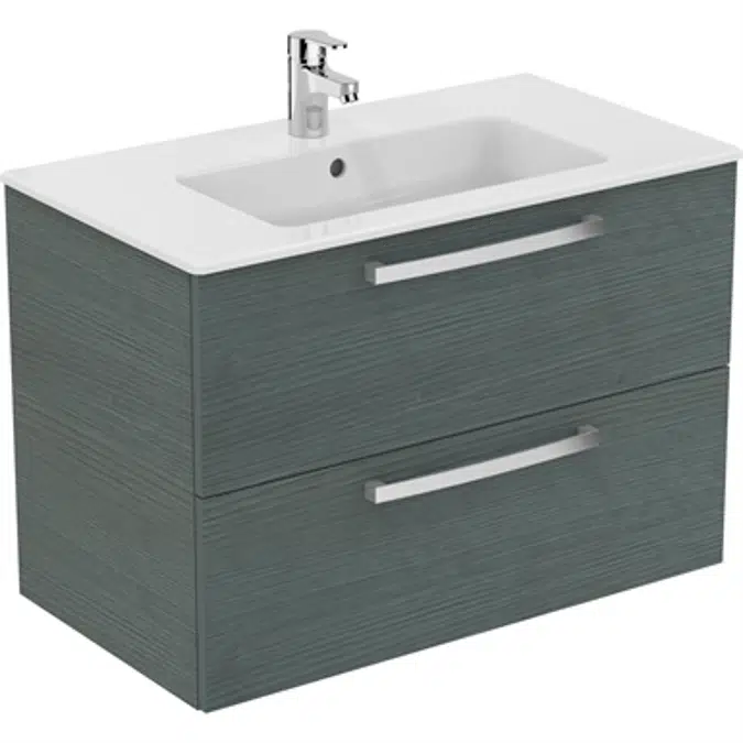 Ulysse Ens Meuble 80Cm 2 Tiroirs Blc Bri