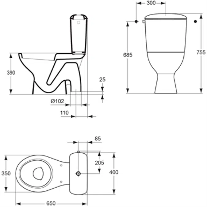 ULYSSE - "Ready-to-install" WC pack with flap