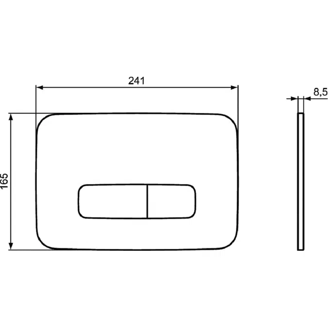 OLEAS M3 FLUSH PLATE DUAL