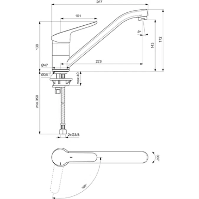 OKYRIS - Single hole sink tap