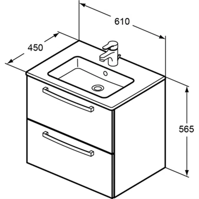ULYSSE - Furniture & washbasin-plan