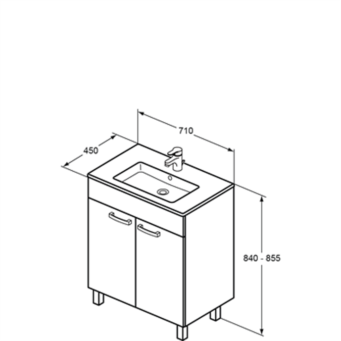 ULYSSE -Furniture & washbasin-plan