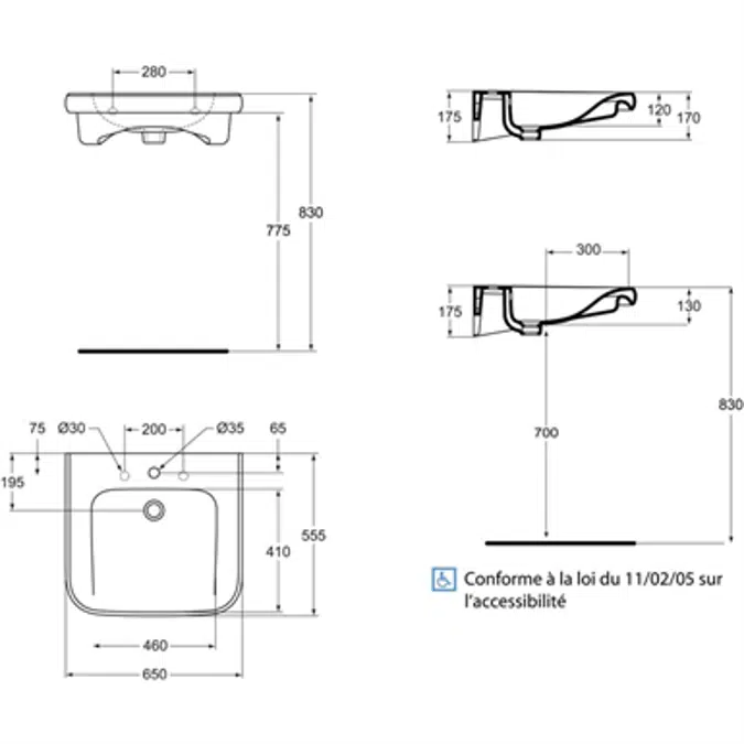 MATURA 2 - Sink 65 x 55,5 cm