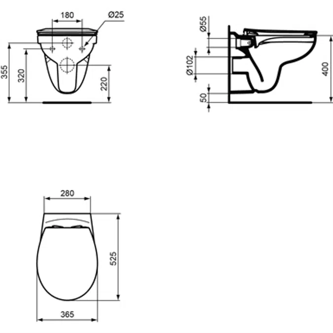 ULYSSE - Bowl without flange 52 x 35,4 cm