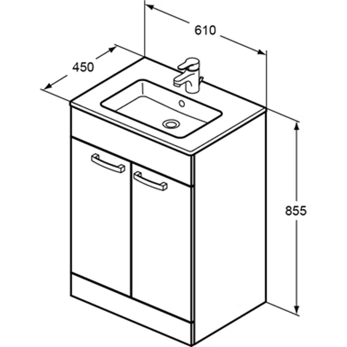 ULYSSE - Meuble & lavabo-plan