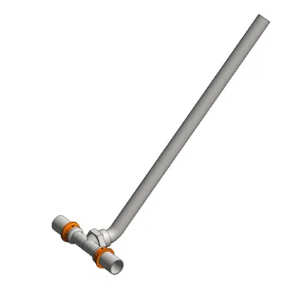 Image for MP5716 T Fitting With Chrome Plated Copper Pipe