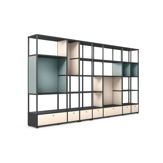 Modular shelving system se:matrix