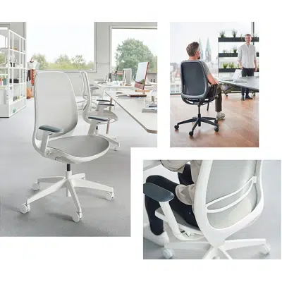 Image for se:air Hybrid swivel chair in light design