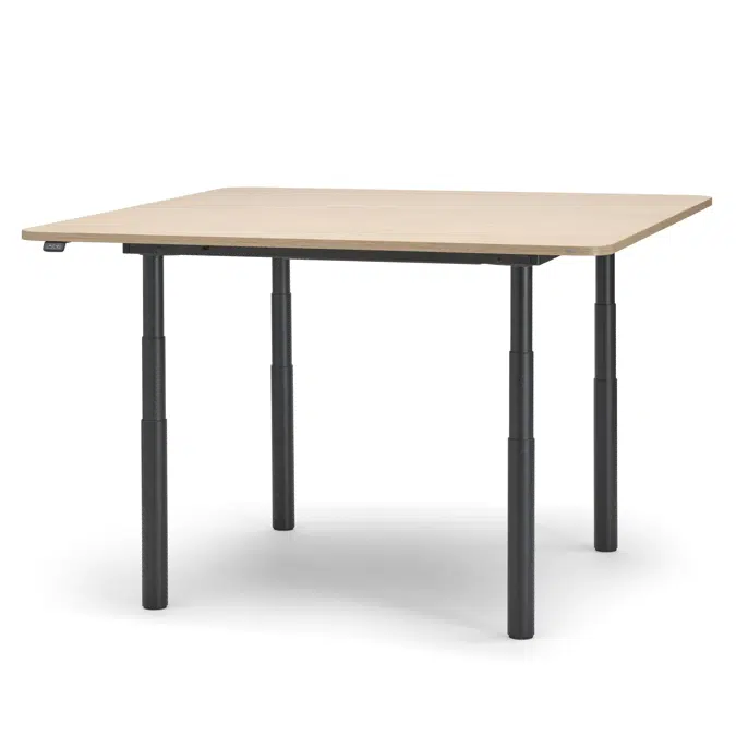 Height adjustable team desk se lab meet and stand