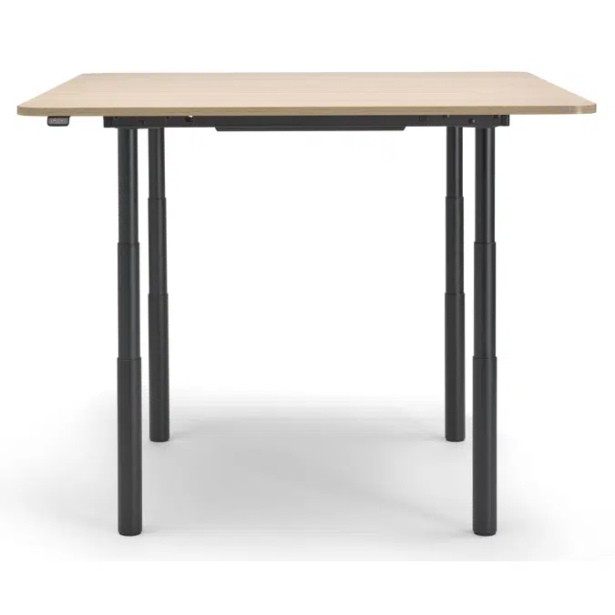 Height adjustable team desk se lab meet and stand