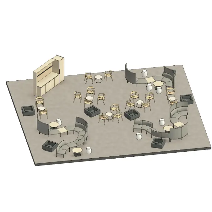 BIM objects - Free download! Sedus GARDEN Workcafé Large | BIMobject