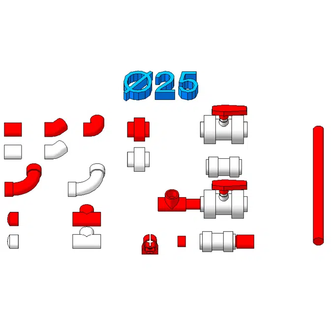 Rött och vitt ABS-rörsystem för branddetektering och aspirering