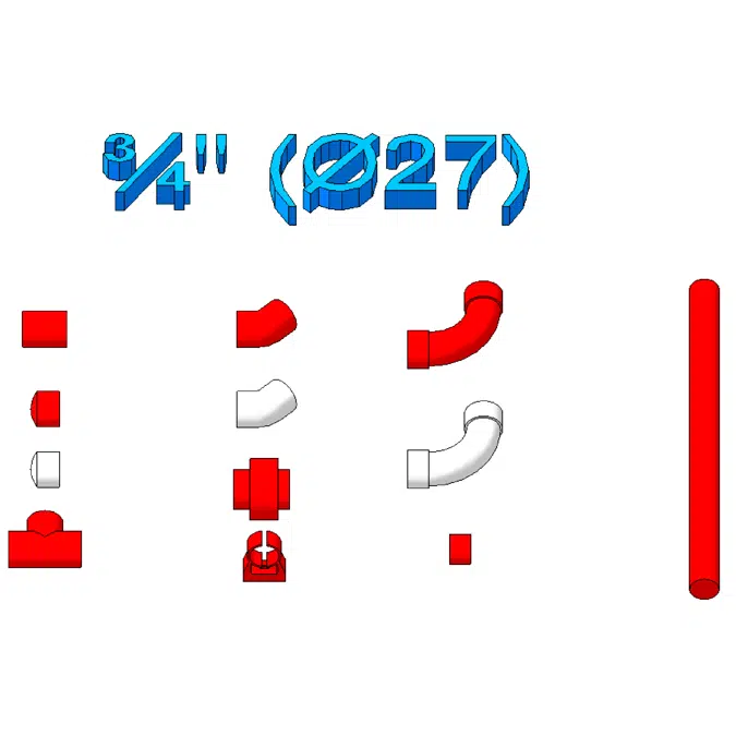 Rött och vitt ABS-rörsystem för branddetektering och aspirering