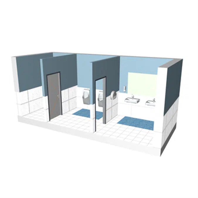 Bathroom demo 3 cabines Revit & ArchiCAD