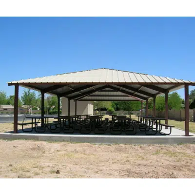 imazhi i Hip Pre-Fabricated Site Shelter, Tube Steel