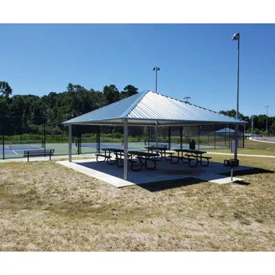 imazhi i Square Pre-Fabricated Site Shelter, Tube Steel